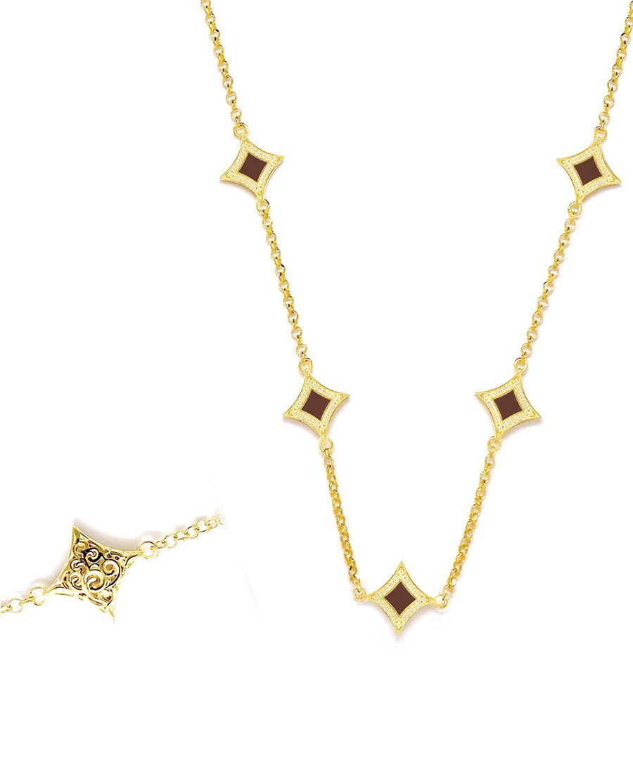 Corinthia Diamond-shaped Necklace